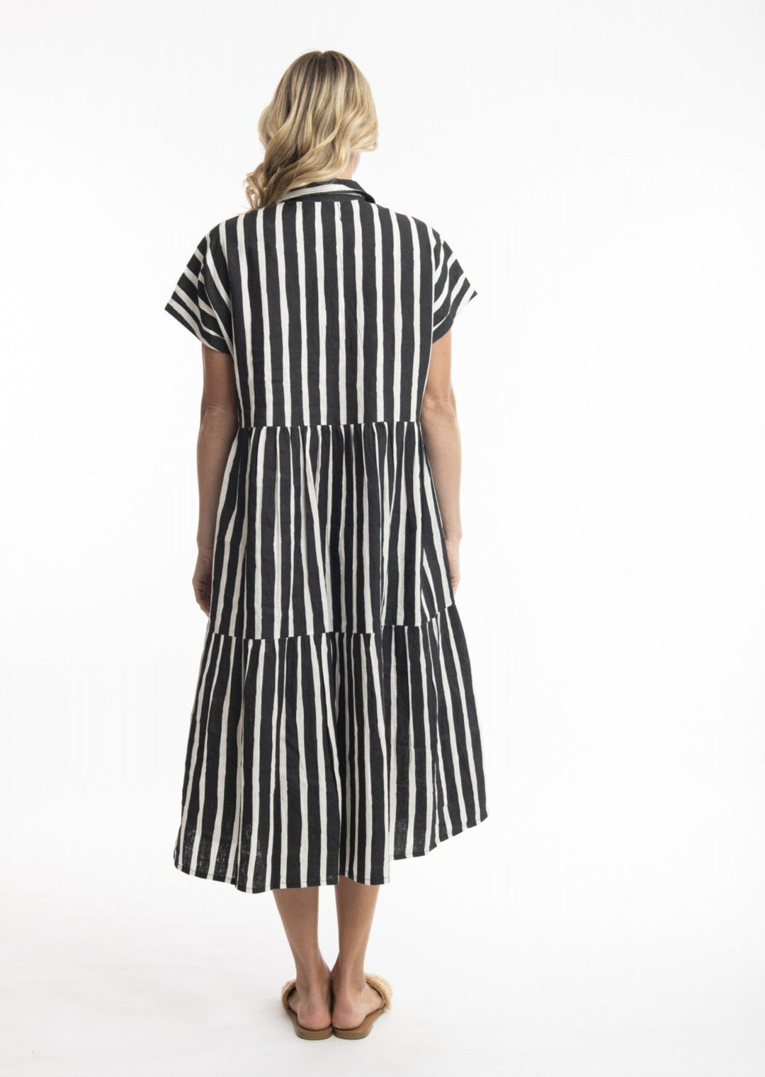 Orientique - Striped Linen Dress