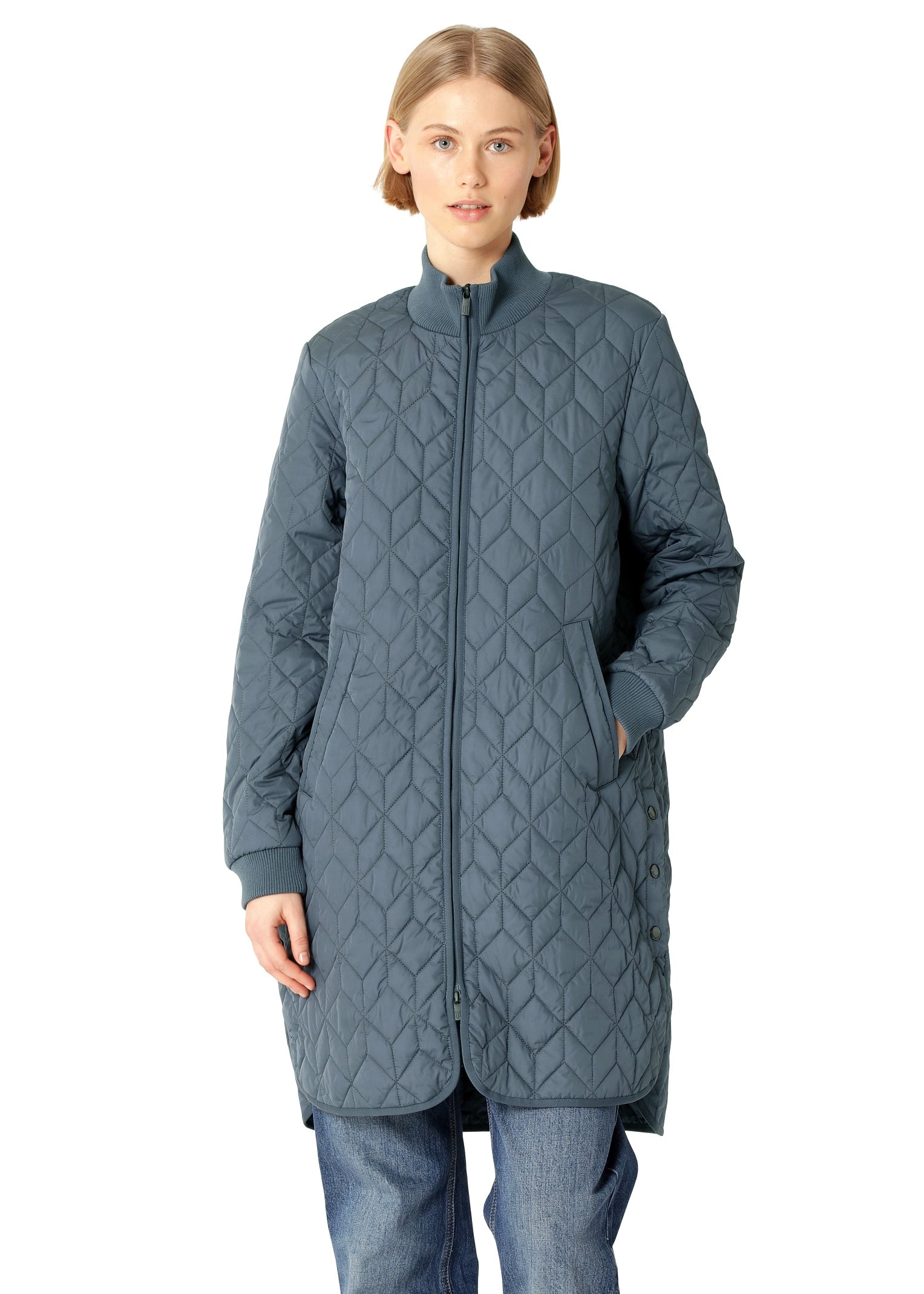Ilse Jacobsen Padded Quilt Coat OMBRE BLUE 34