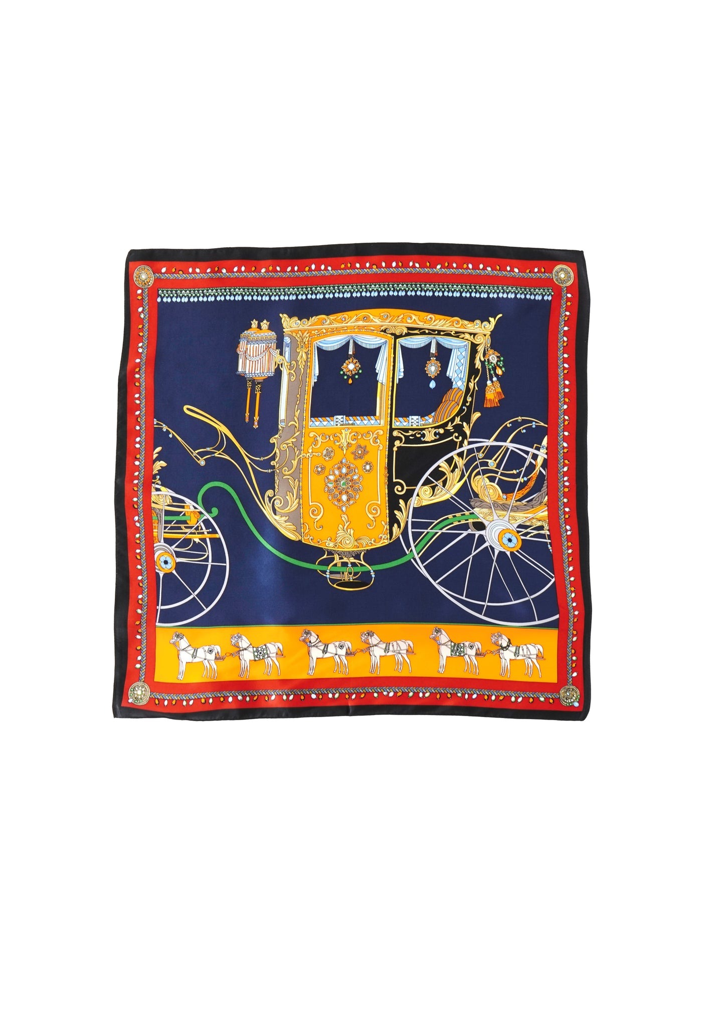 Tom & Eva - Equestrian Print Silk Neckerchief