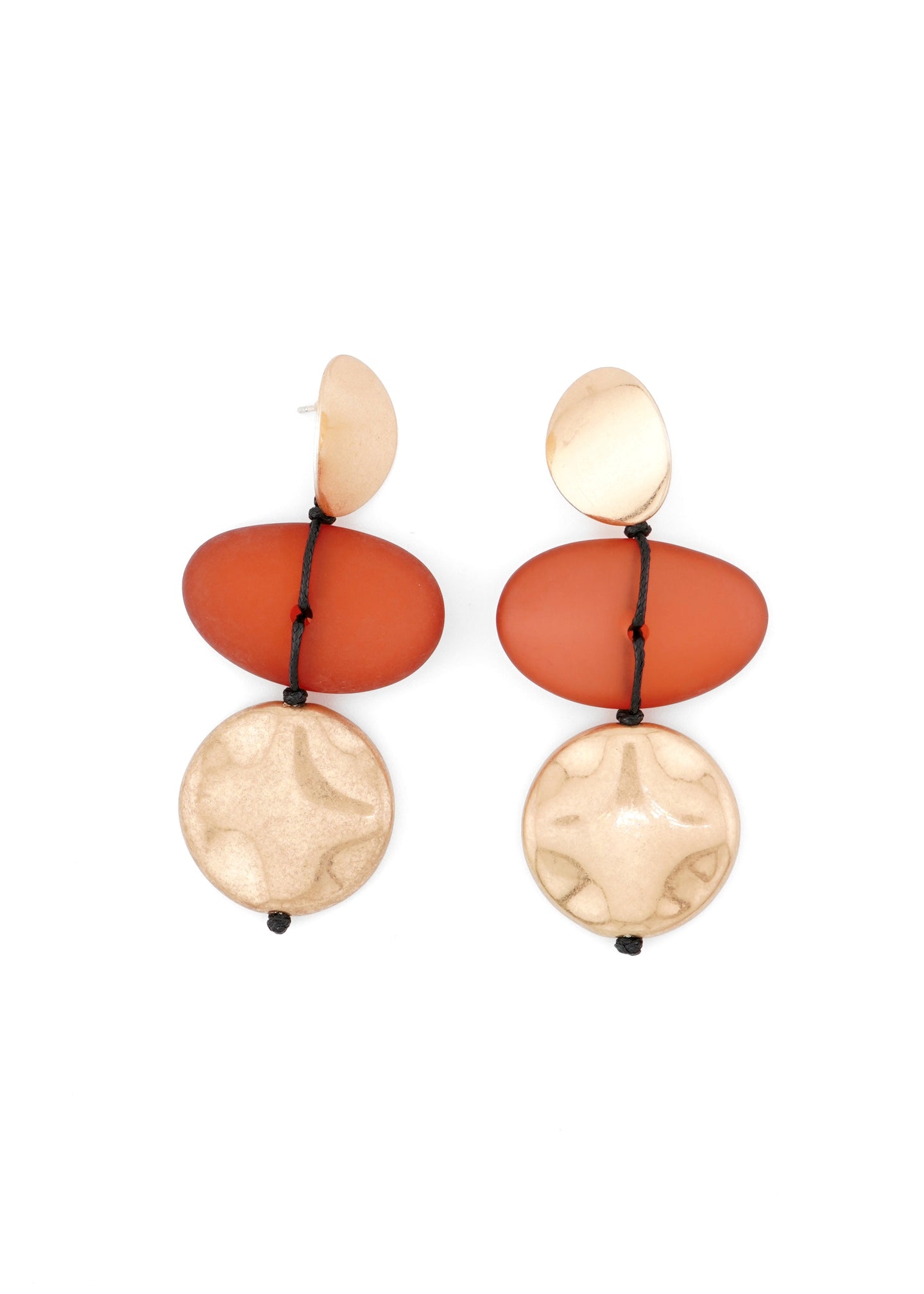 Merx - Sunset Metallic Pebble Earrings