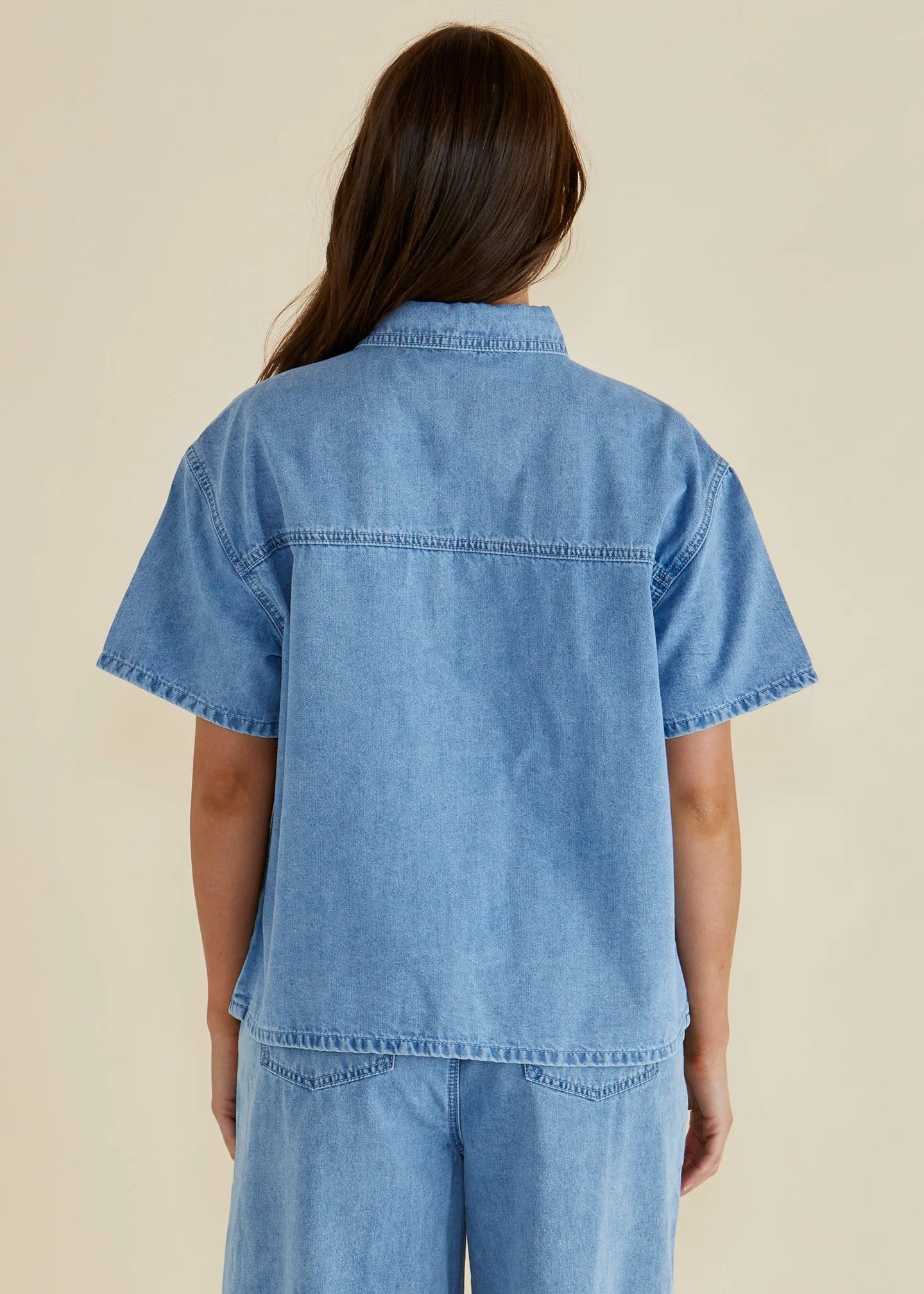 Betty Basics - Saffra Short Sleeve Denim Shirt