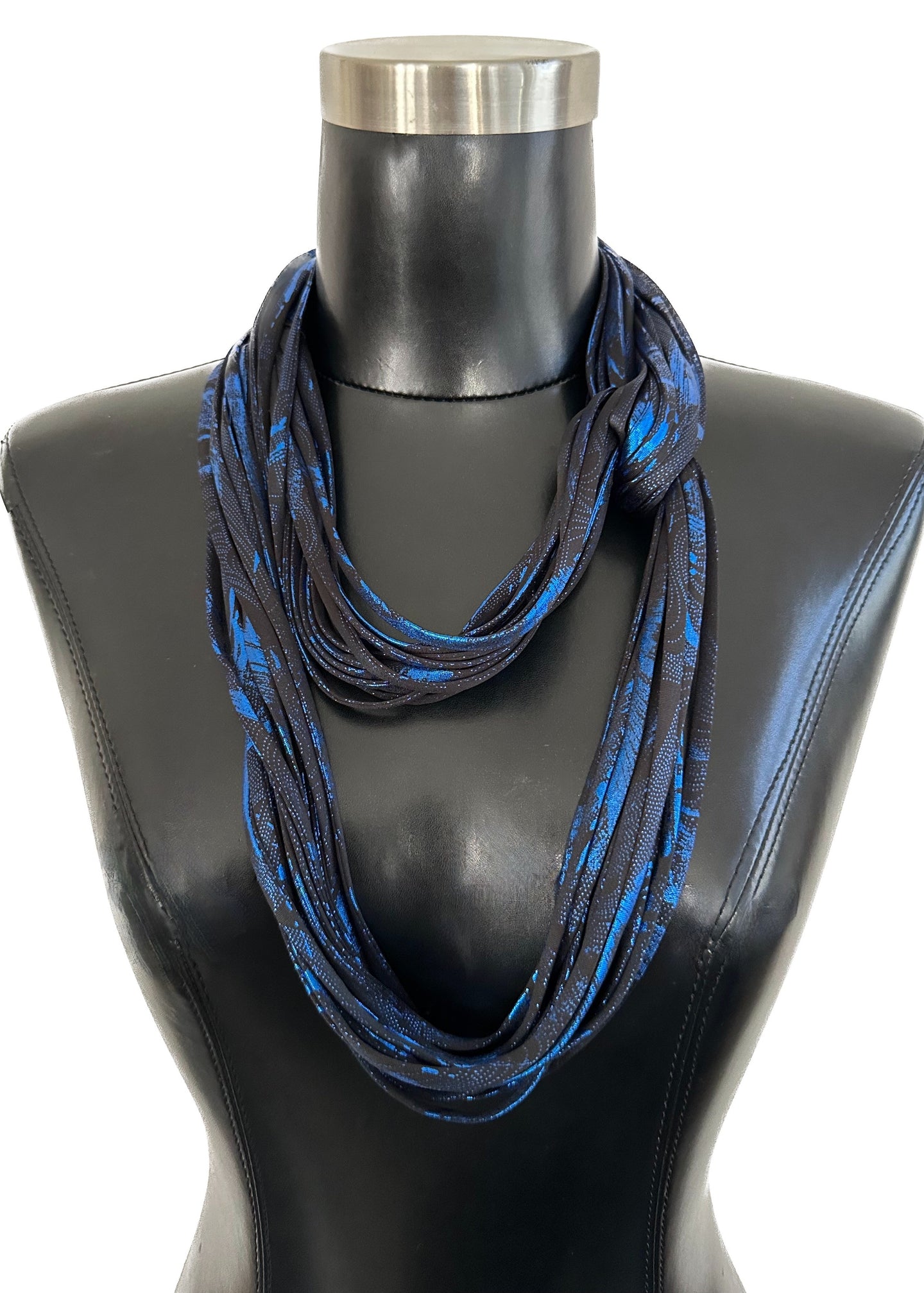Necknots - Scarf Necklace - Blue Black