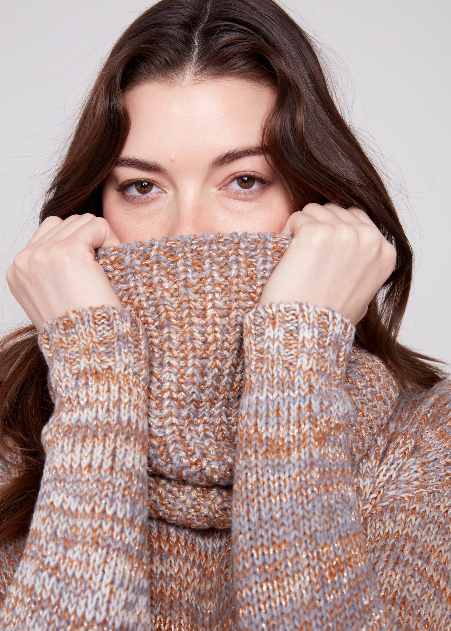 Charlie B - Sweater with Removable Scarf - SALE