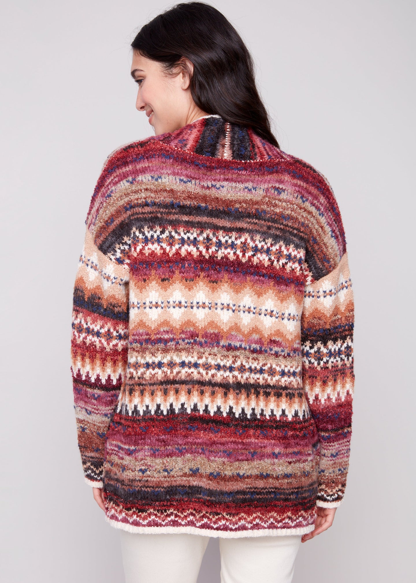 Charlie B - Space Dye Jaquard Cardigans with Pockets - SALE