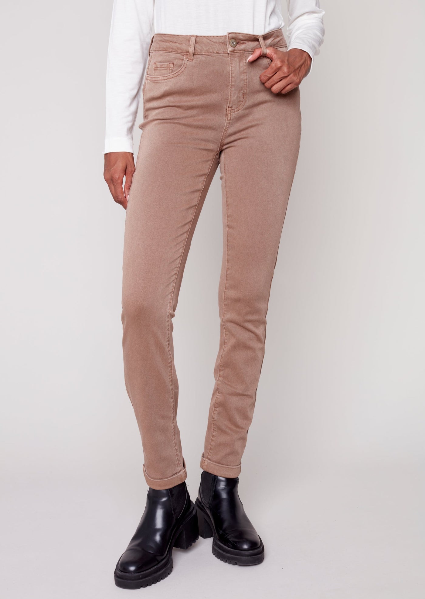 Charlie B - Colored Twill Cuff Pant