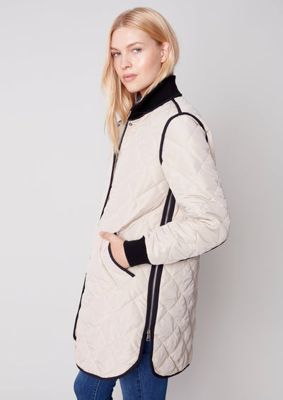 Charlie B - Long Quilted Jacket