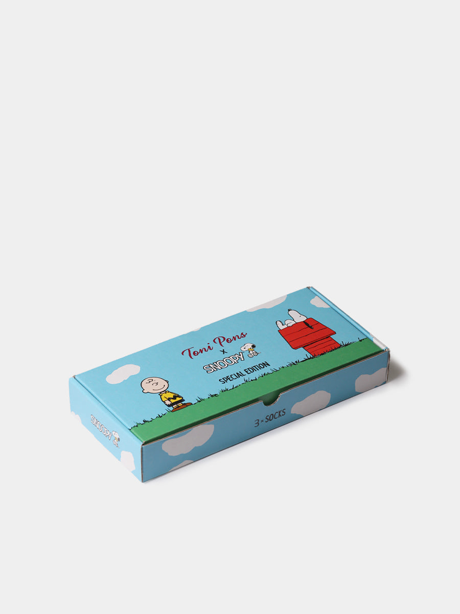 Toni Pons - Pack Of 3 Unisex Snoopy Socks - Large