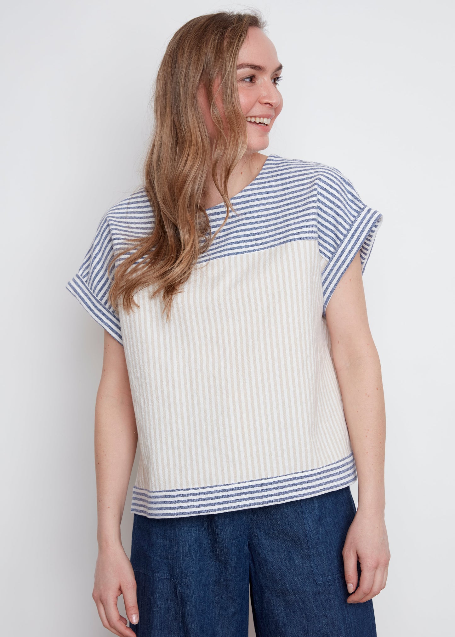 Julei -  Celeste Short Sleeve Striped Top