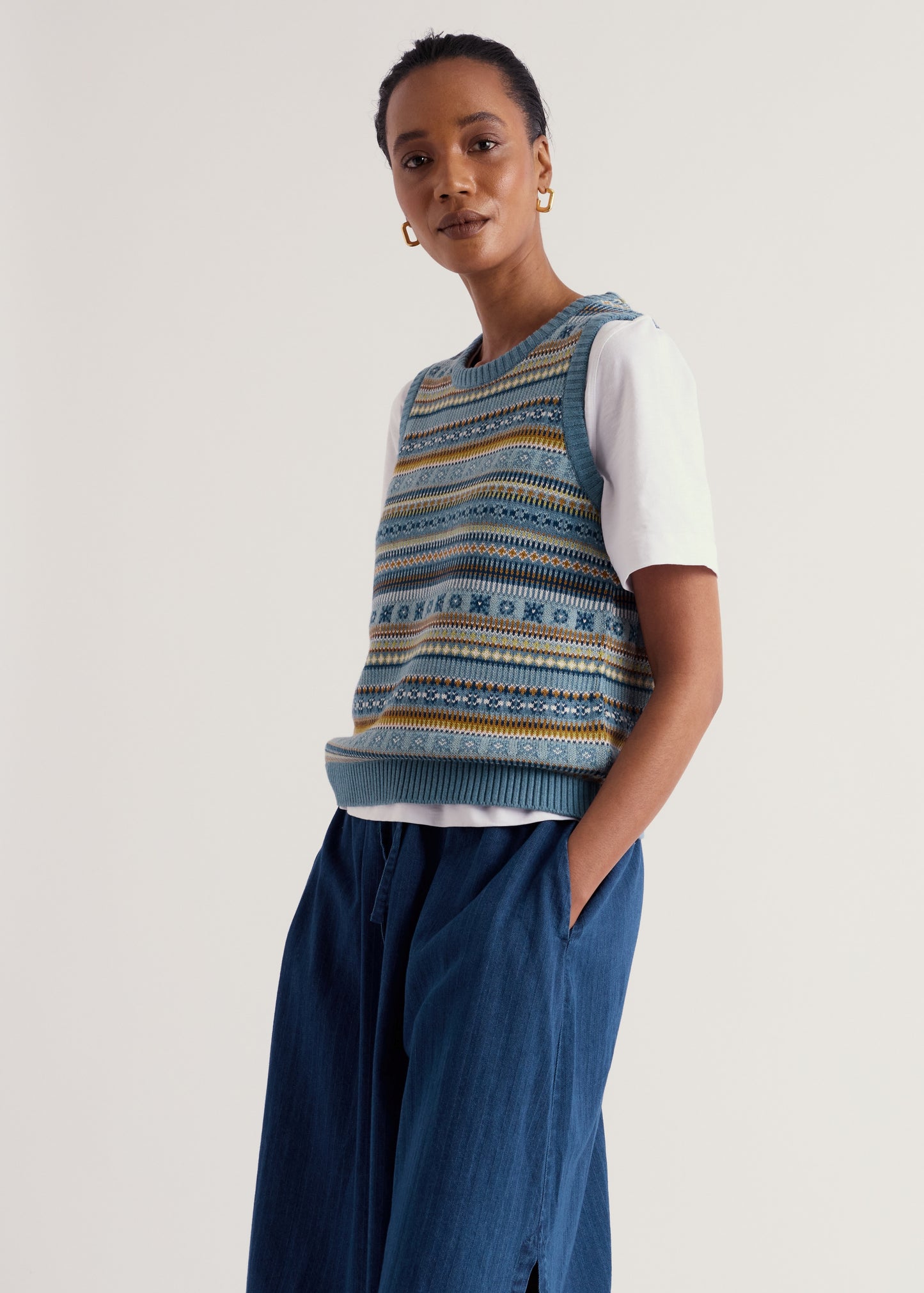 Seasalt - Cove Cottage Fair Isle Knitted Vest