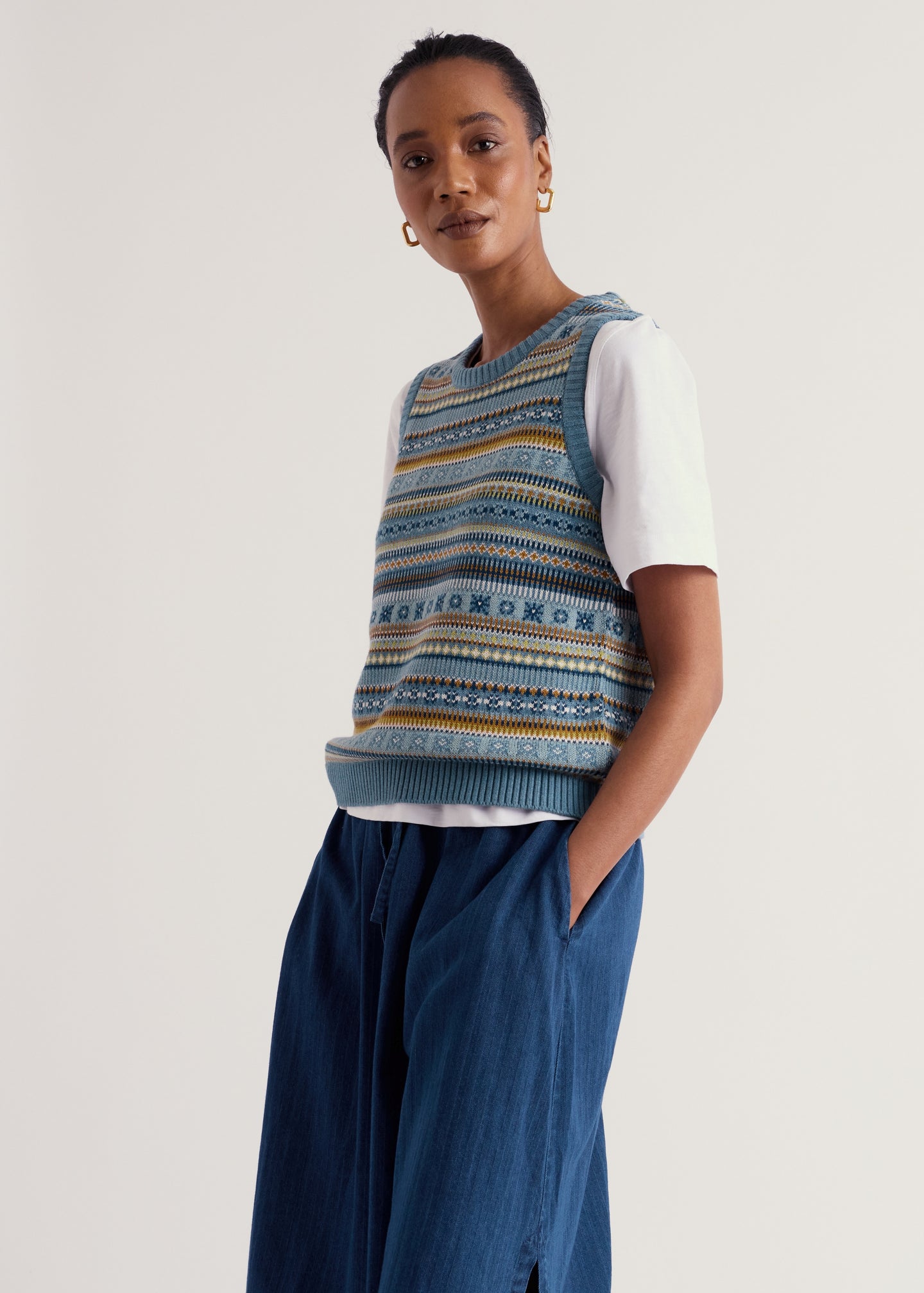 Seasalt - Cove Cottage Fair Isle Knitted Vest