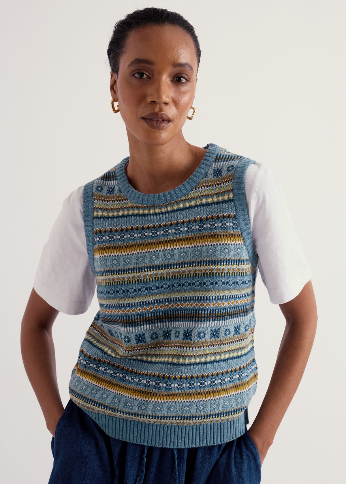 Seasalt - Cove Cottage Fair Isle Knitted Vest