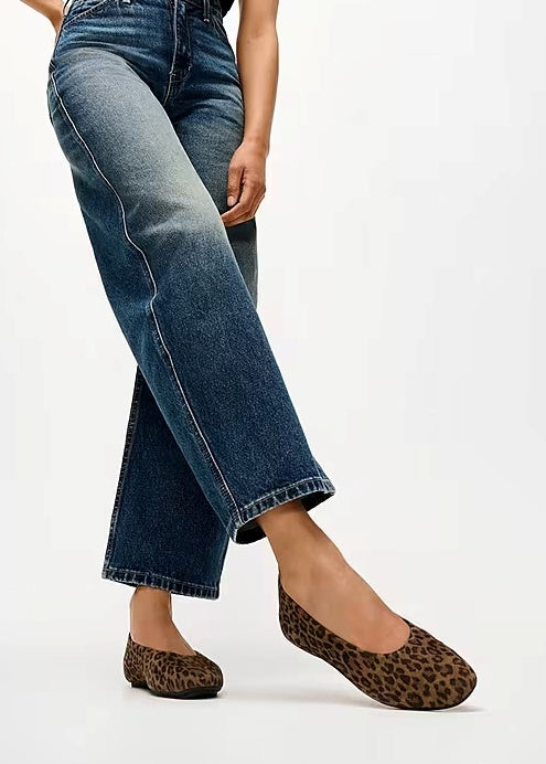 FitFlop - Delicato Suede Leopard Ballerinas