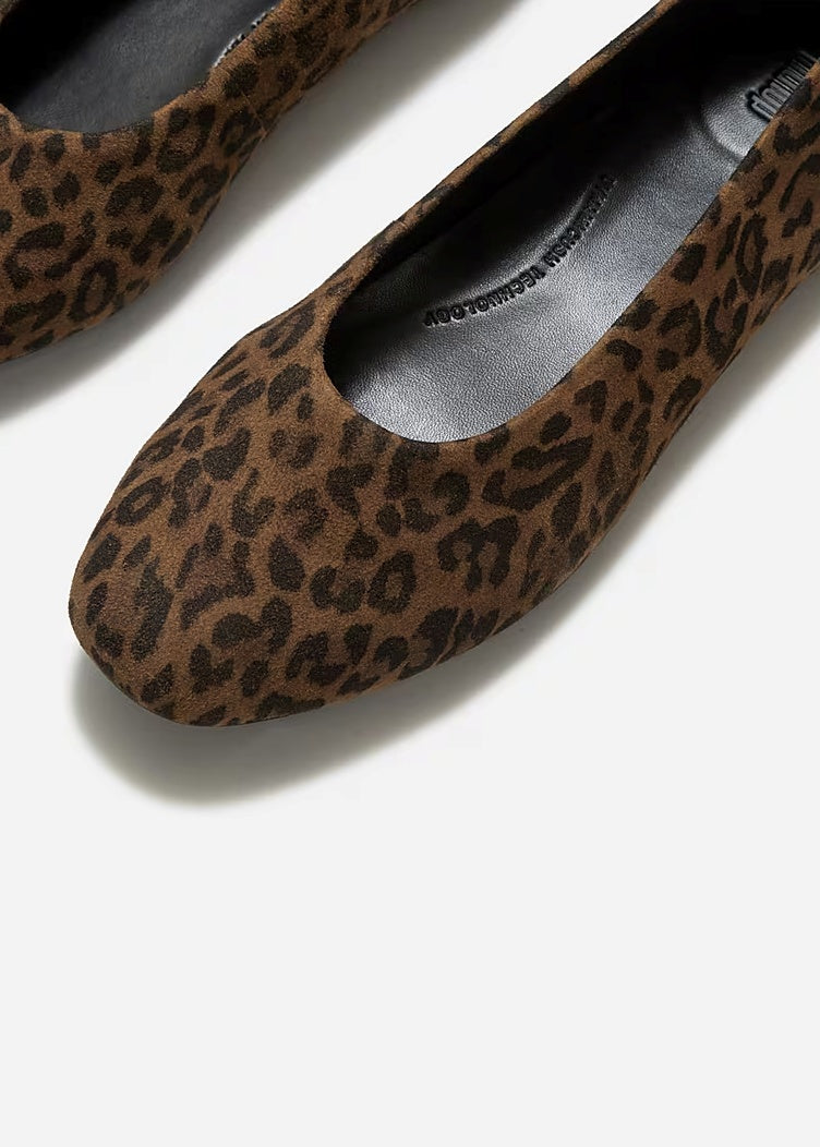 FitFlop - Delicato Suede Leopard Ballerinas