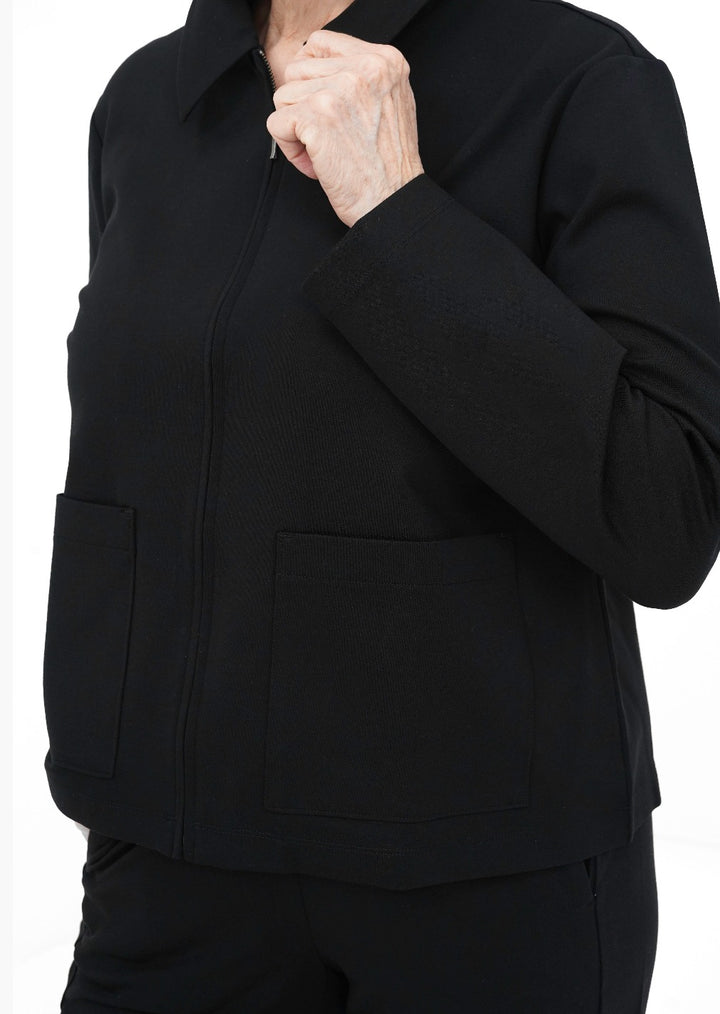 Eileen Fisher - Classic Collar Zip Up Jacket