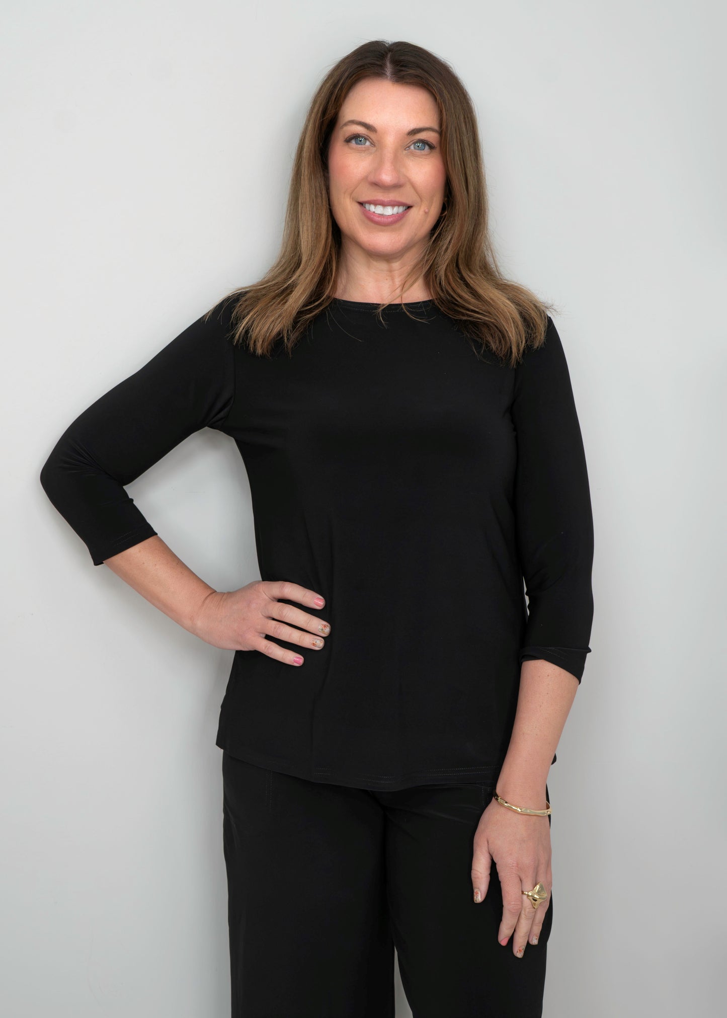Sympli - Nu Ideal 3/4 Sleeve Top Short