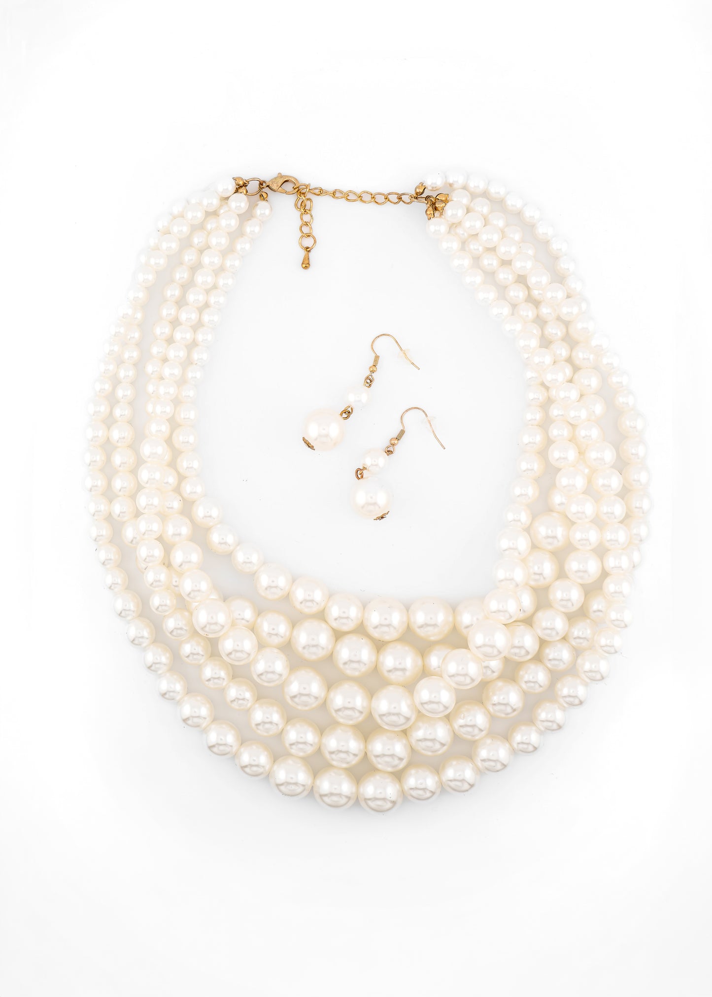 Pearl Necklace & Earring Set
