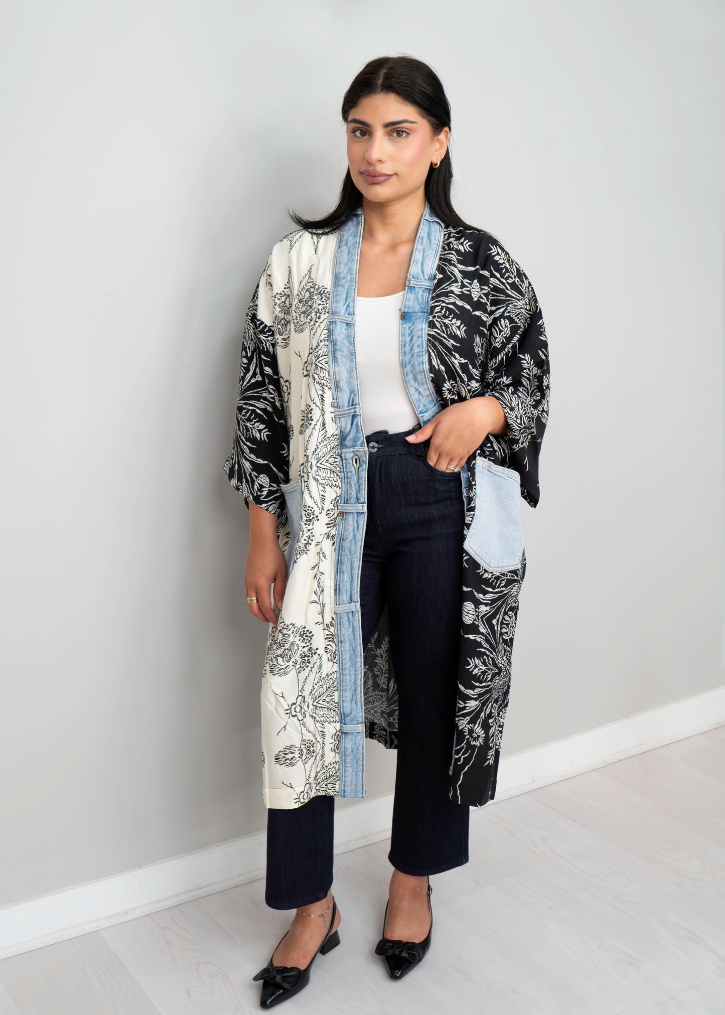 Shannon Passero - Janis Cardigan Monochrome Mix Print
