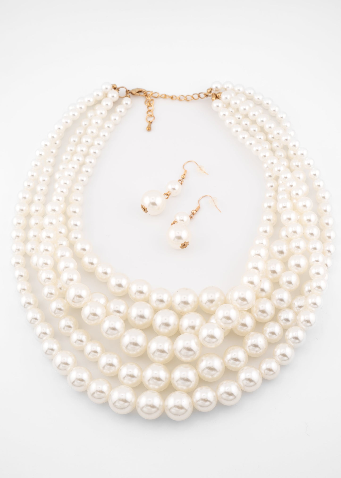 Pearl Necklace & Earring Set