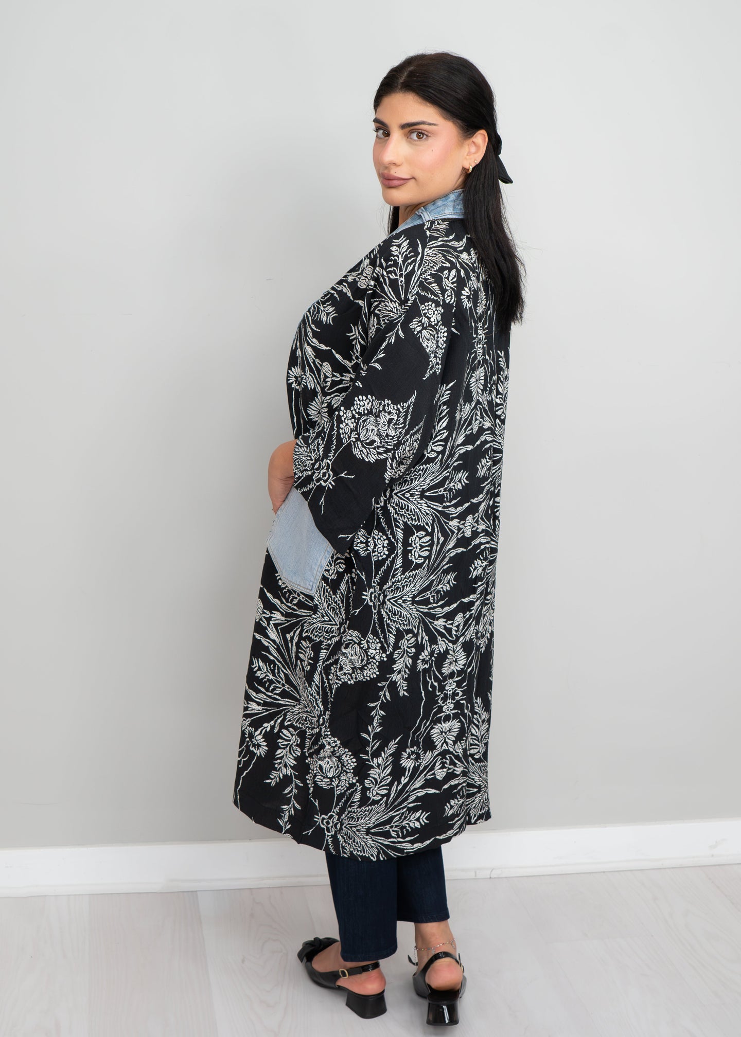 Shannon Passero - Janis Cardigan Monochrome Mix Print