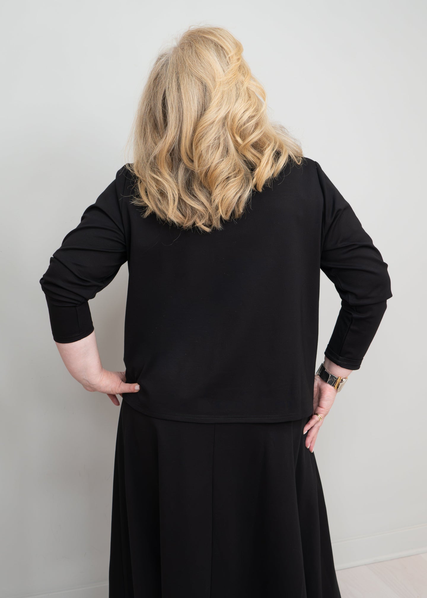 Shepherd's - Ponte Crop Motion Mock Neck Top - PRE-ORDER