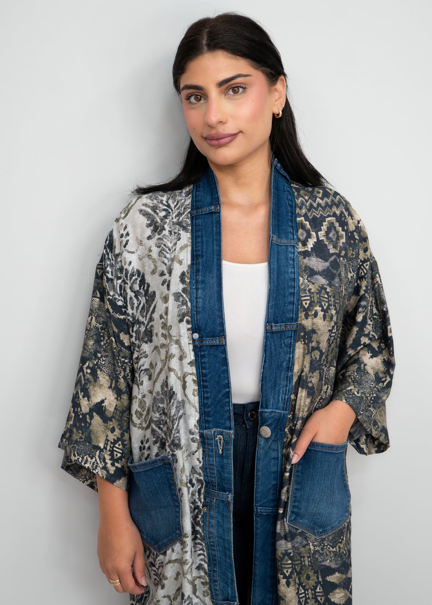 Shannon Passero - Janis Cardigan Olive Mix Print