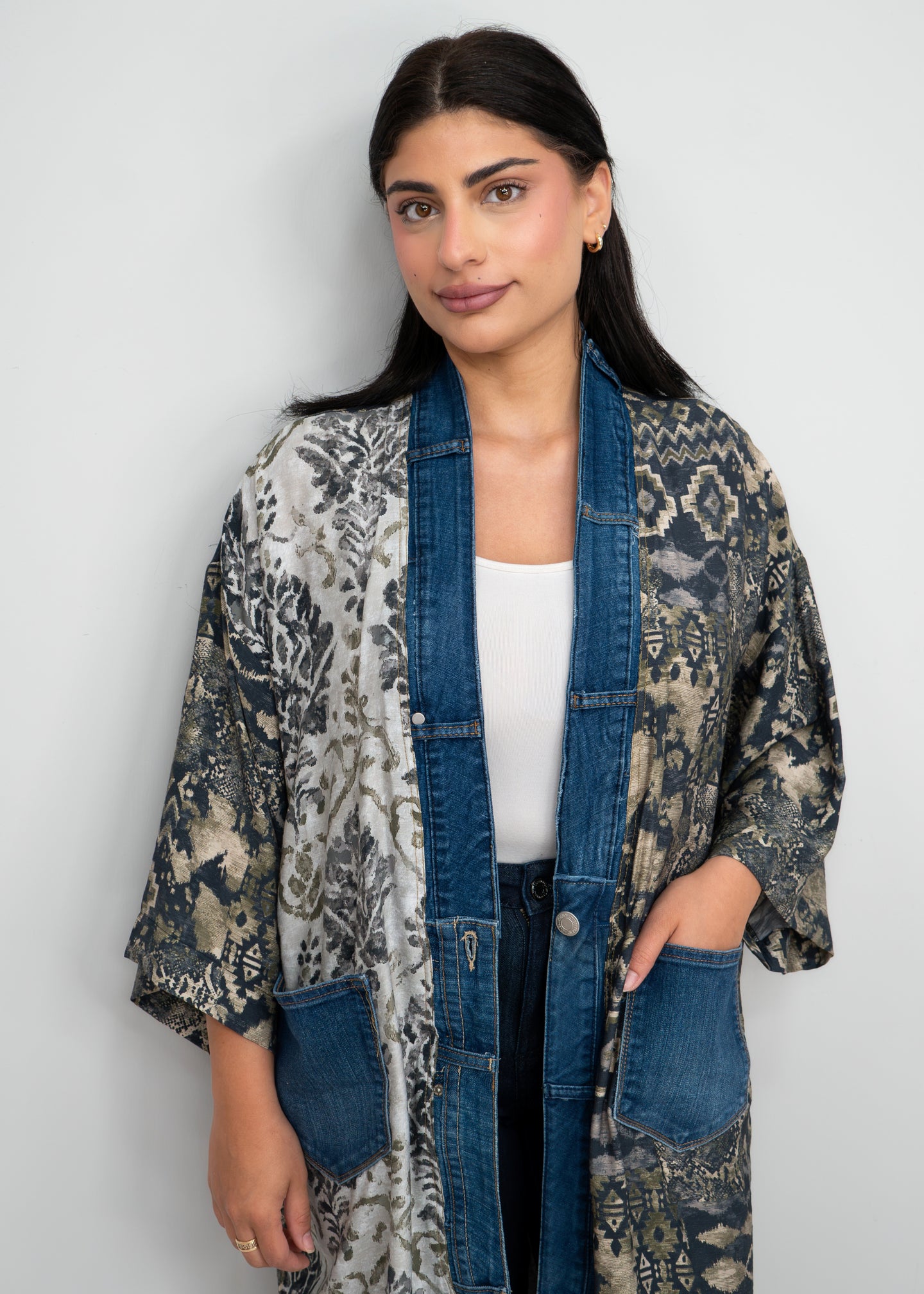 Shannon Passero - Janis Cardigan Olive Mix Print