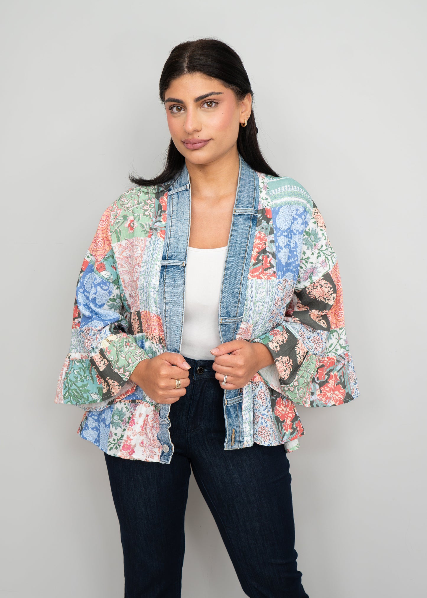Shannon Passero - Zara Cardigan Vintage Patchwork Print