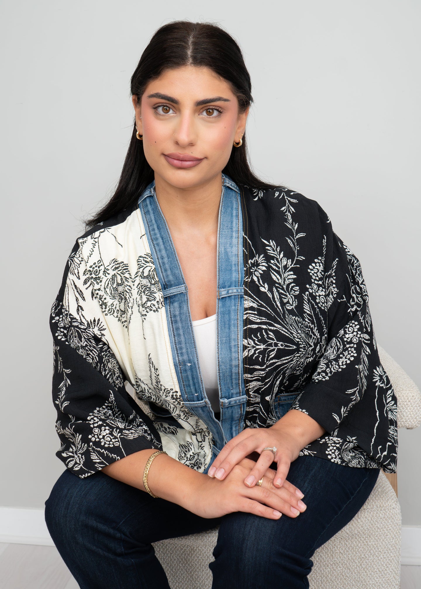 Shannon Passero - Karol Cardigan Monochrome Mix Print
