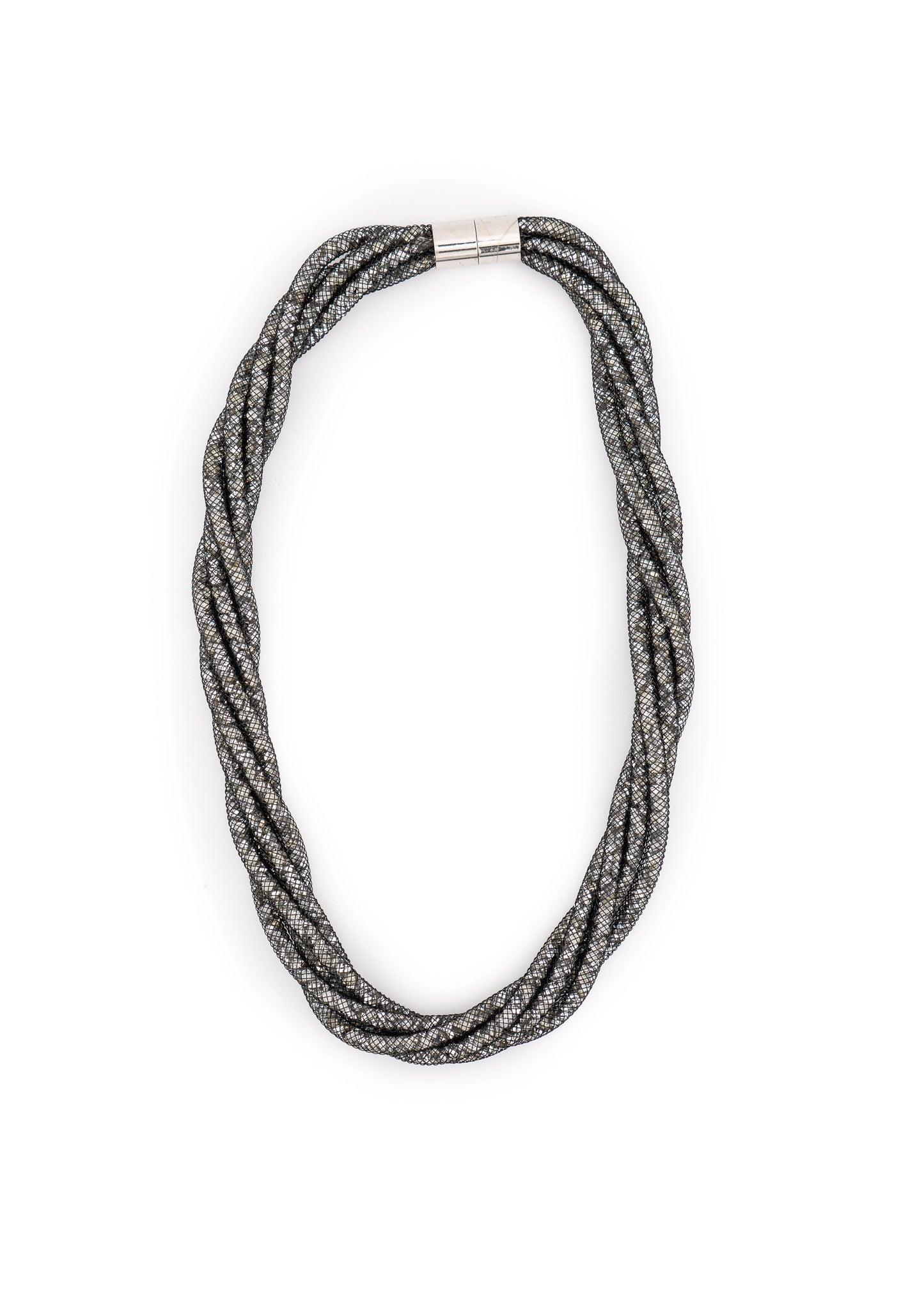 Twisted Sparkle Mesh Tube Necklace