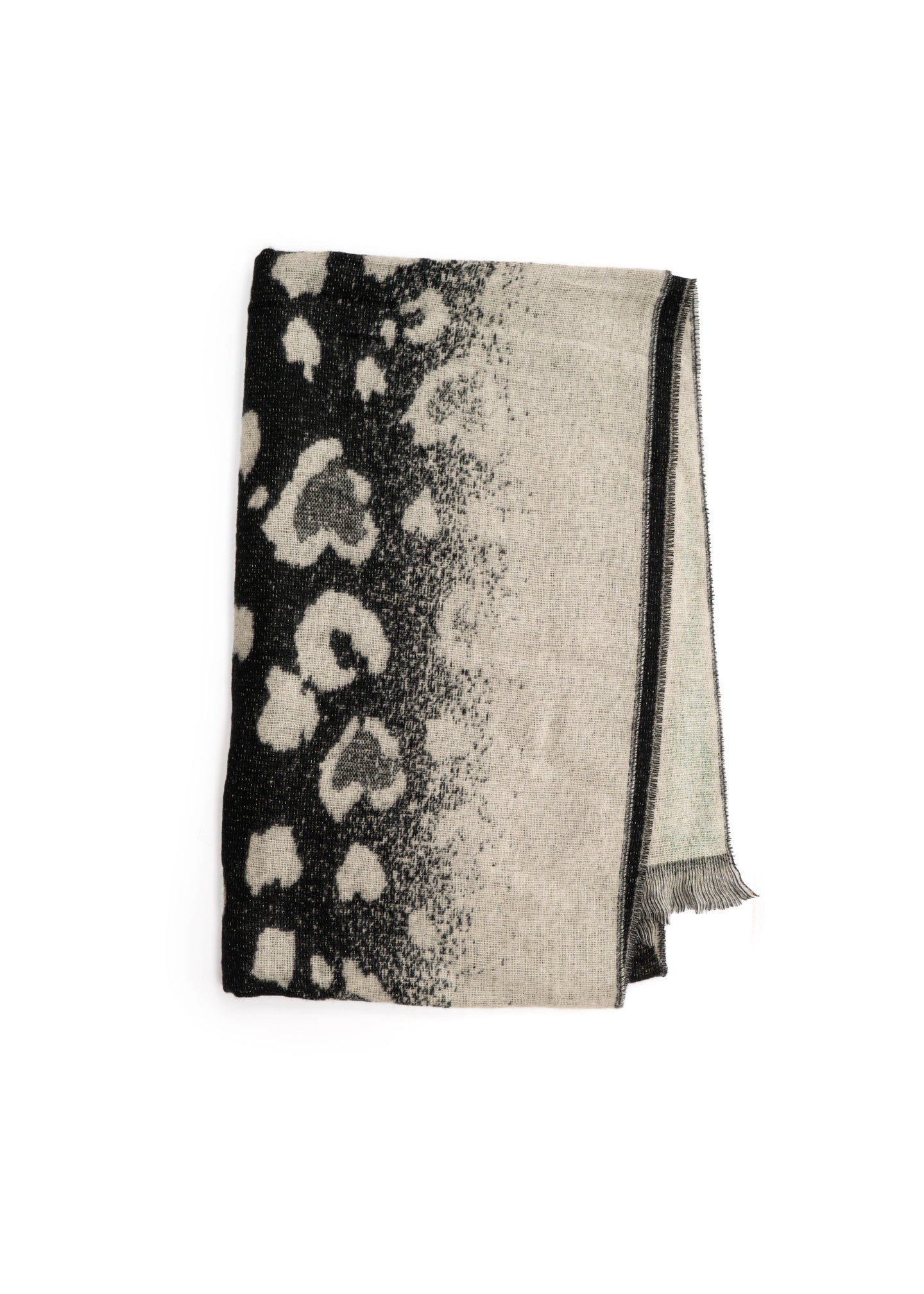 Leopard Print Knit Scarf