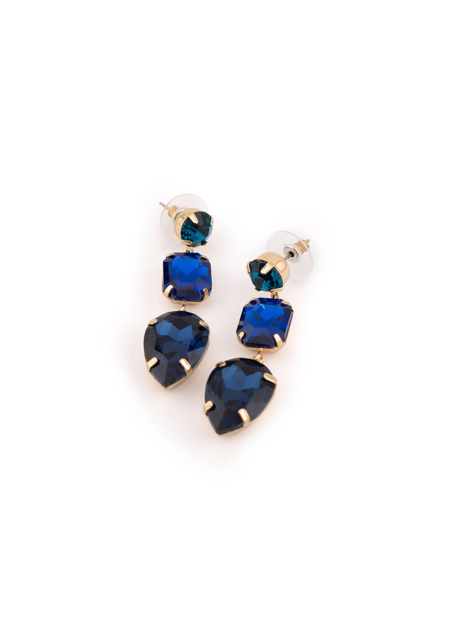 Triple Drop Crystal Earrings