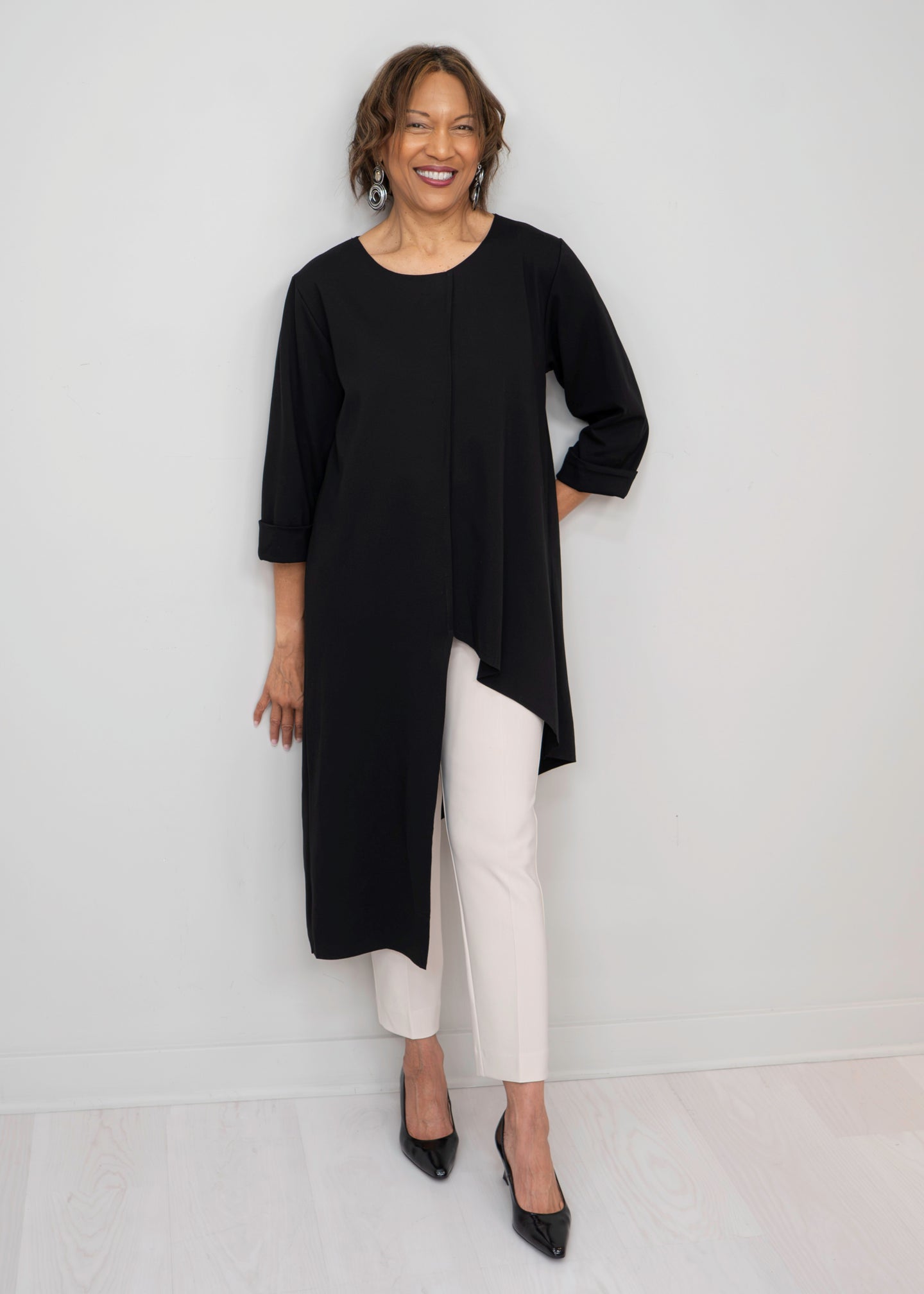 Paolo Tricot - Asymmetric Hem Tunic Top