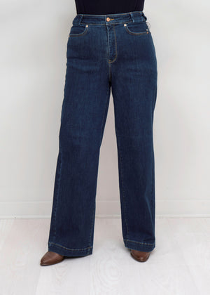 NYDJ - High Rise Teresa Wide Leg Shapesense Jean- Dark Stone