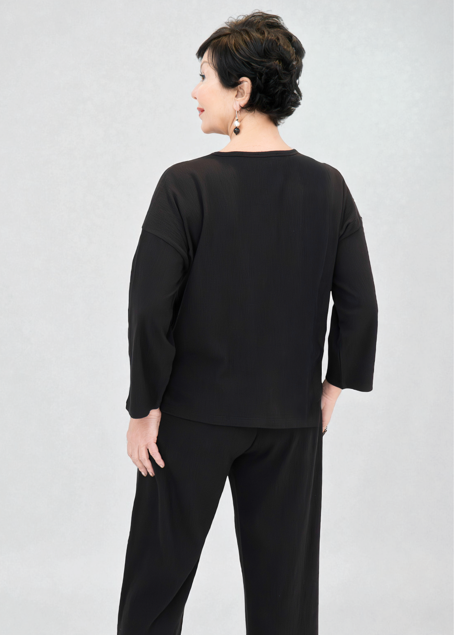 Eileen Fisher - Crew Neck Bracelet Sleeve Top