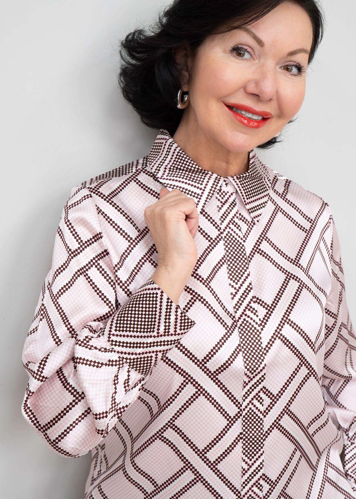 Herzens - Sakura Printed Button Down Blouse