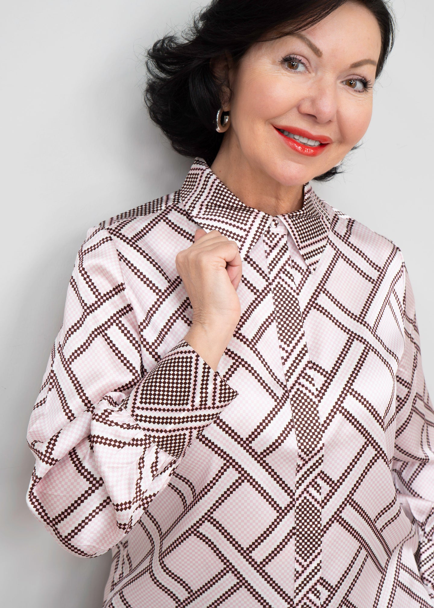 Herzens - Sakura Printed Button Down Blouse