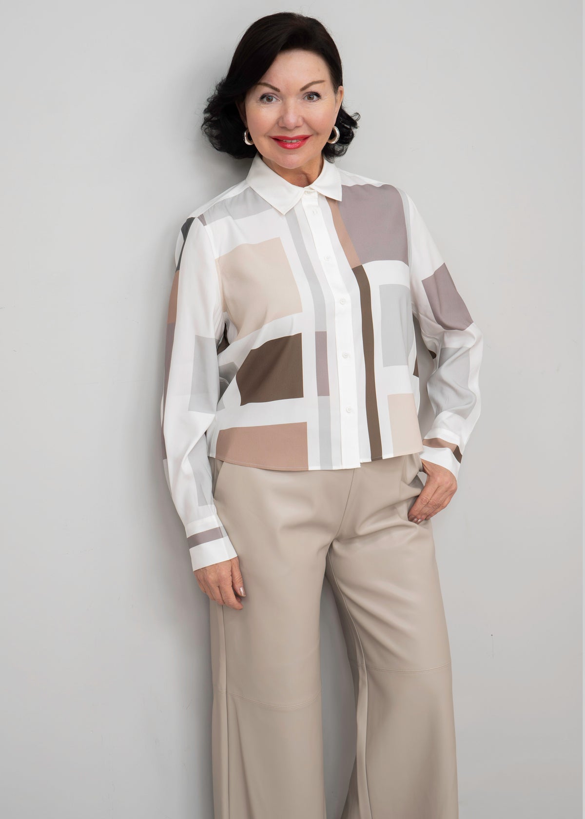 Herzens - Colour Block Button Down Blouse