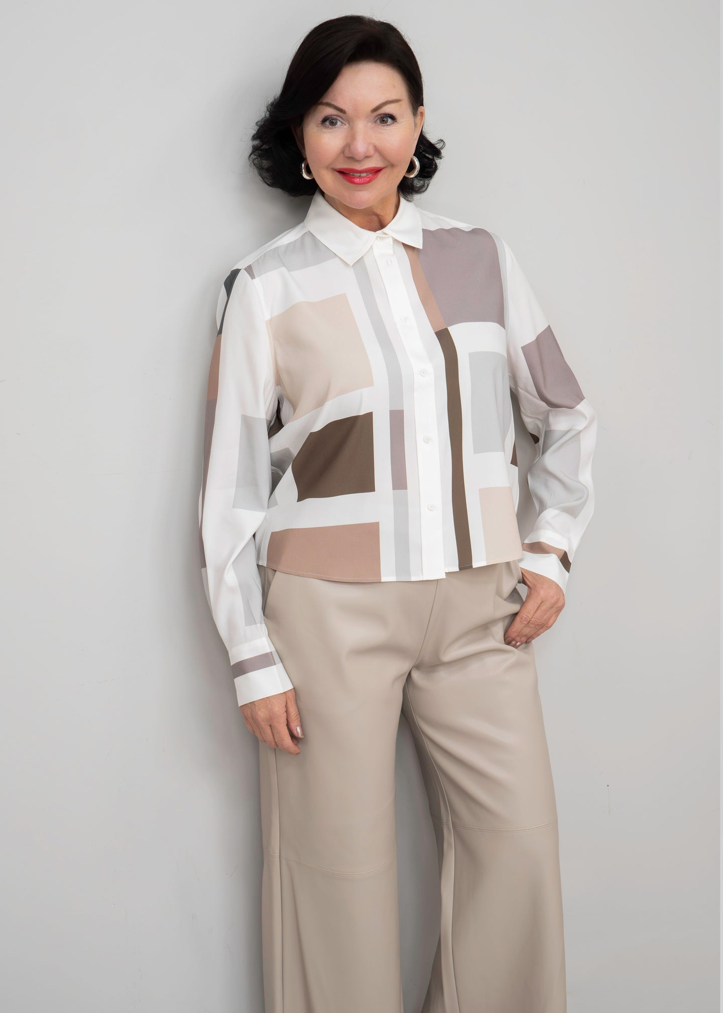 Herzens - Colour Block Button Down Blouse