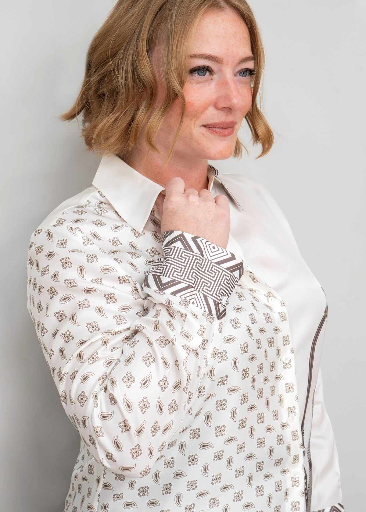 Herzens - Horse Print Button Down Blouse
