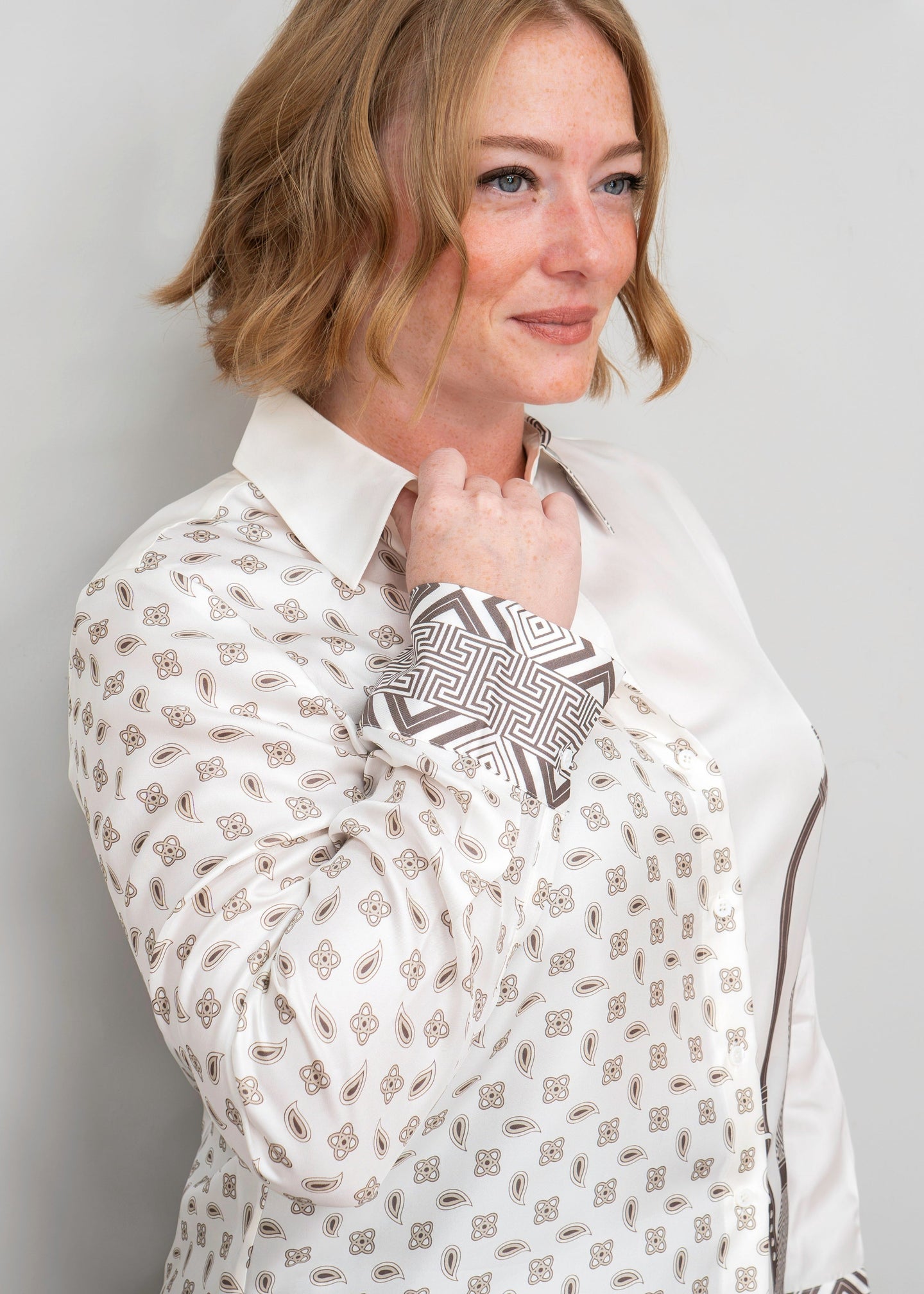 Herzens - Horse Print Button Down Blouse