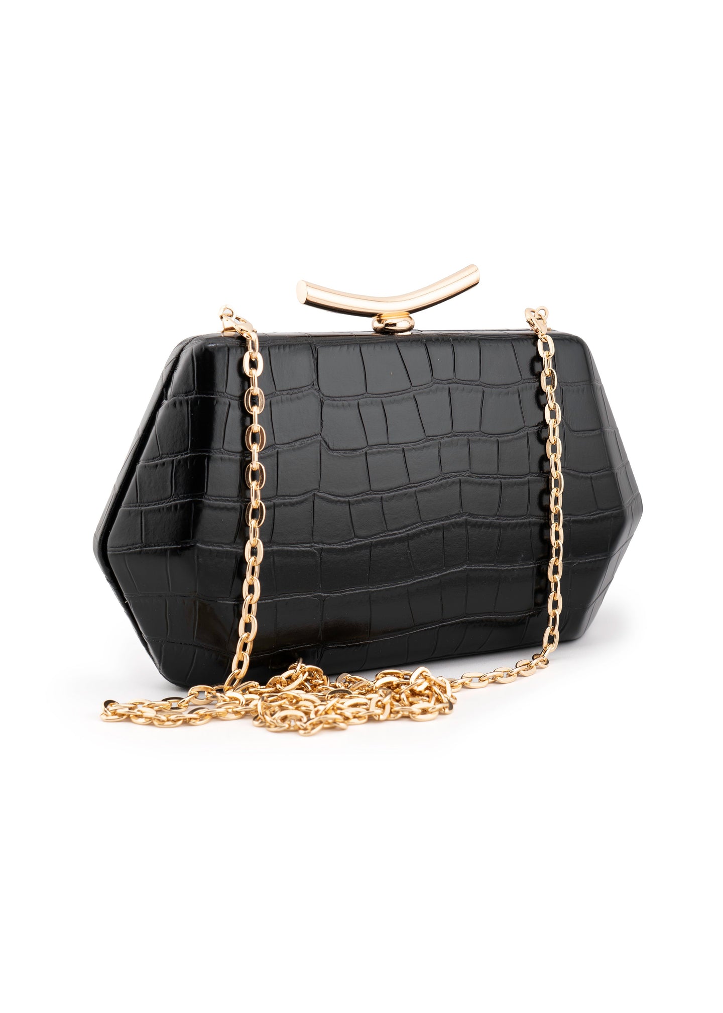 INZI - Croc-Embossed Evening Clutch