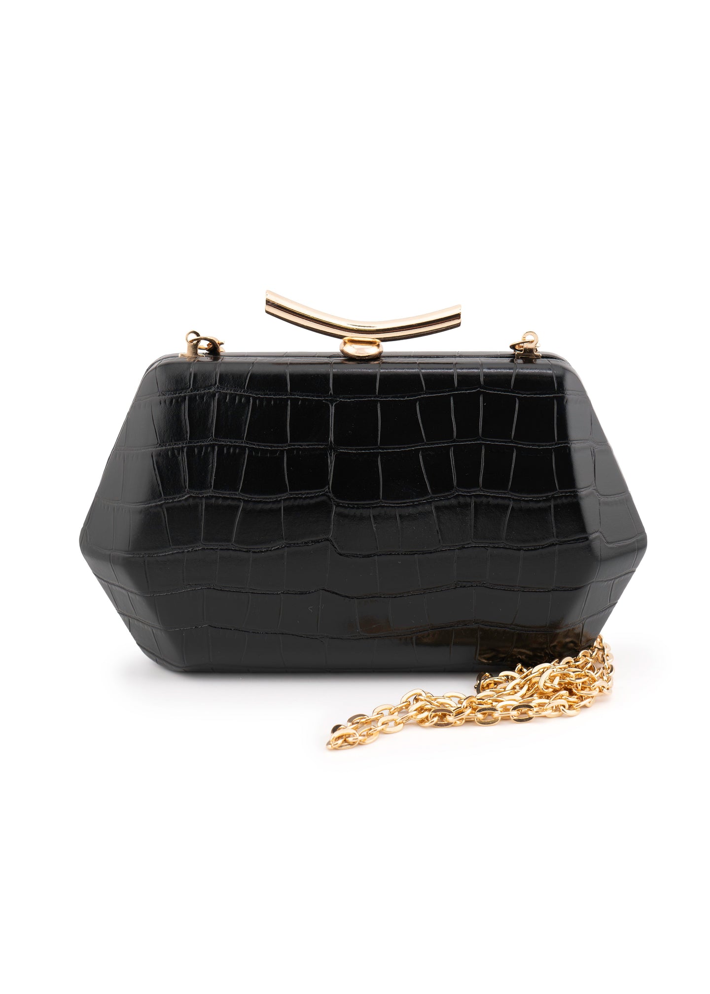 INZI - Croc-Embossed Evening Clutch
