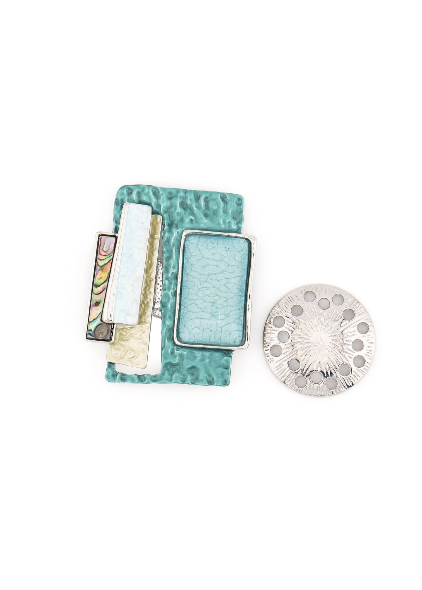 Geometric Layered Brooch