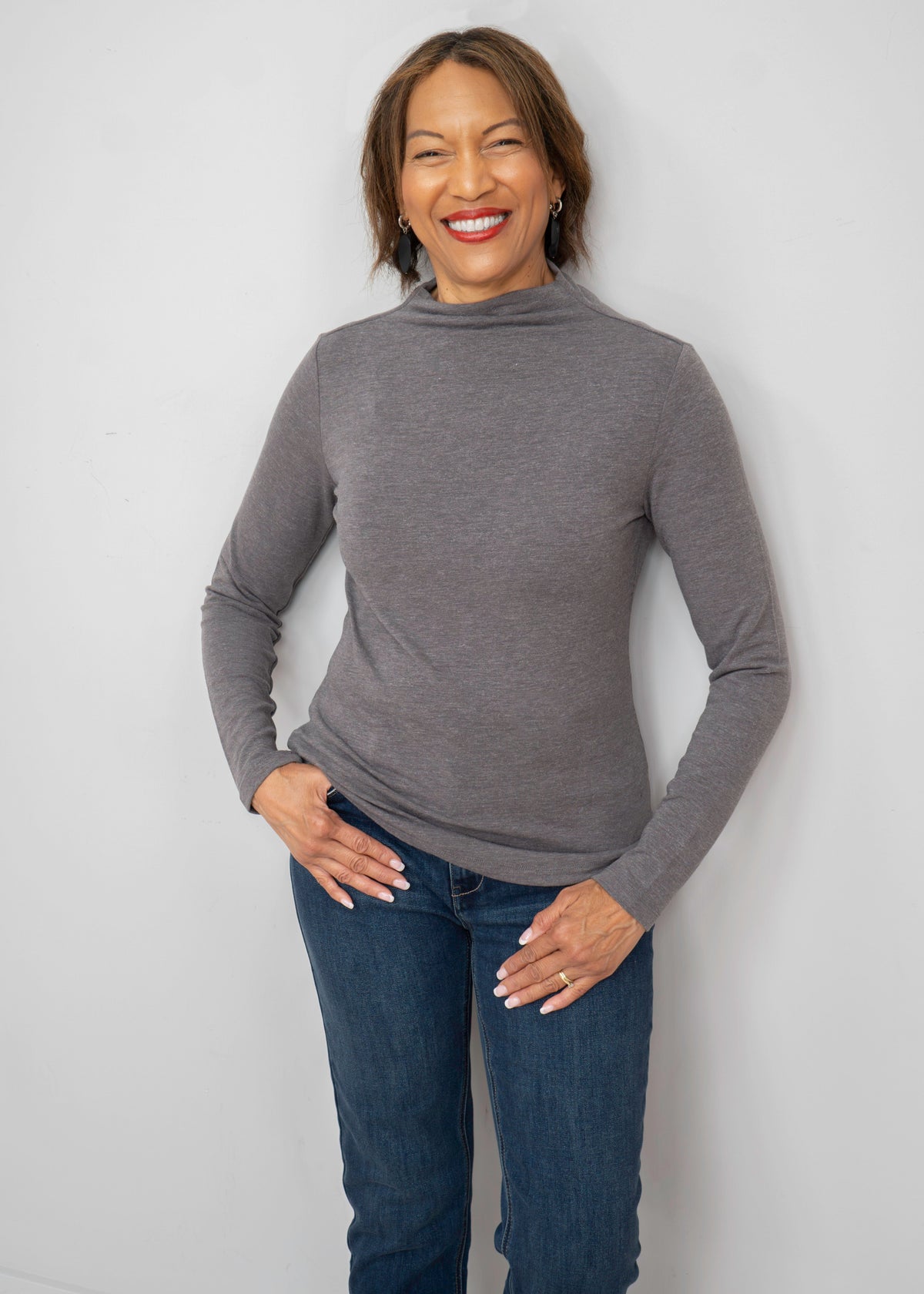 Yest - Urena Jersey Mock Neck Top