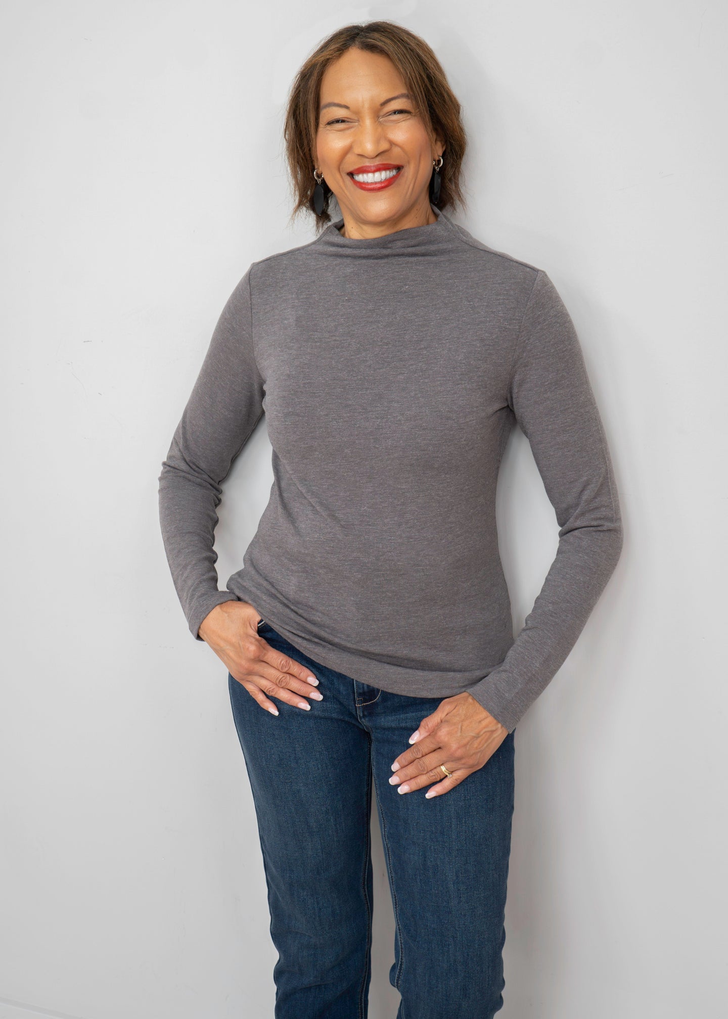 Yest - Urena Jersey Mock Neck Top