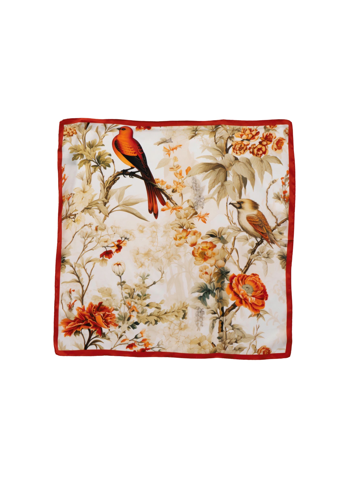 Perched in Bloom Silk Neckerchief