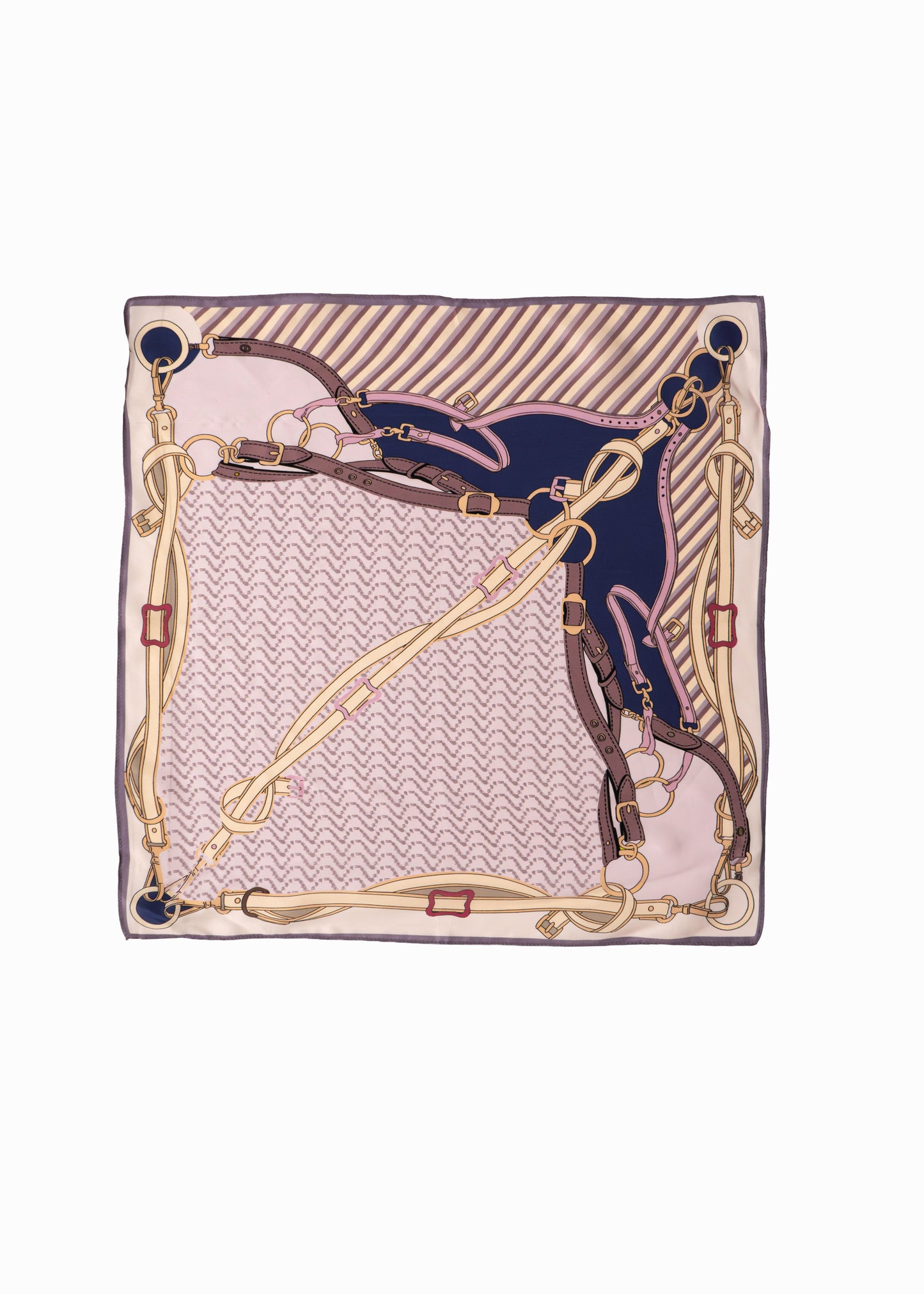 Lavender Stripes Silk Neckerchief