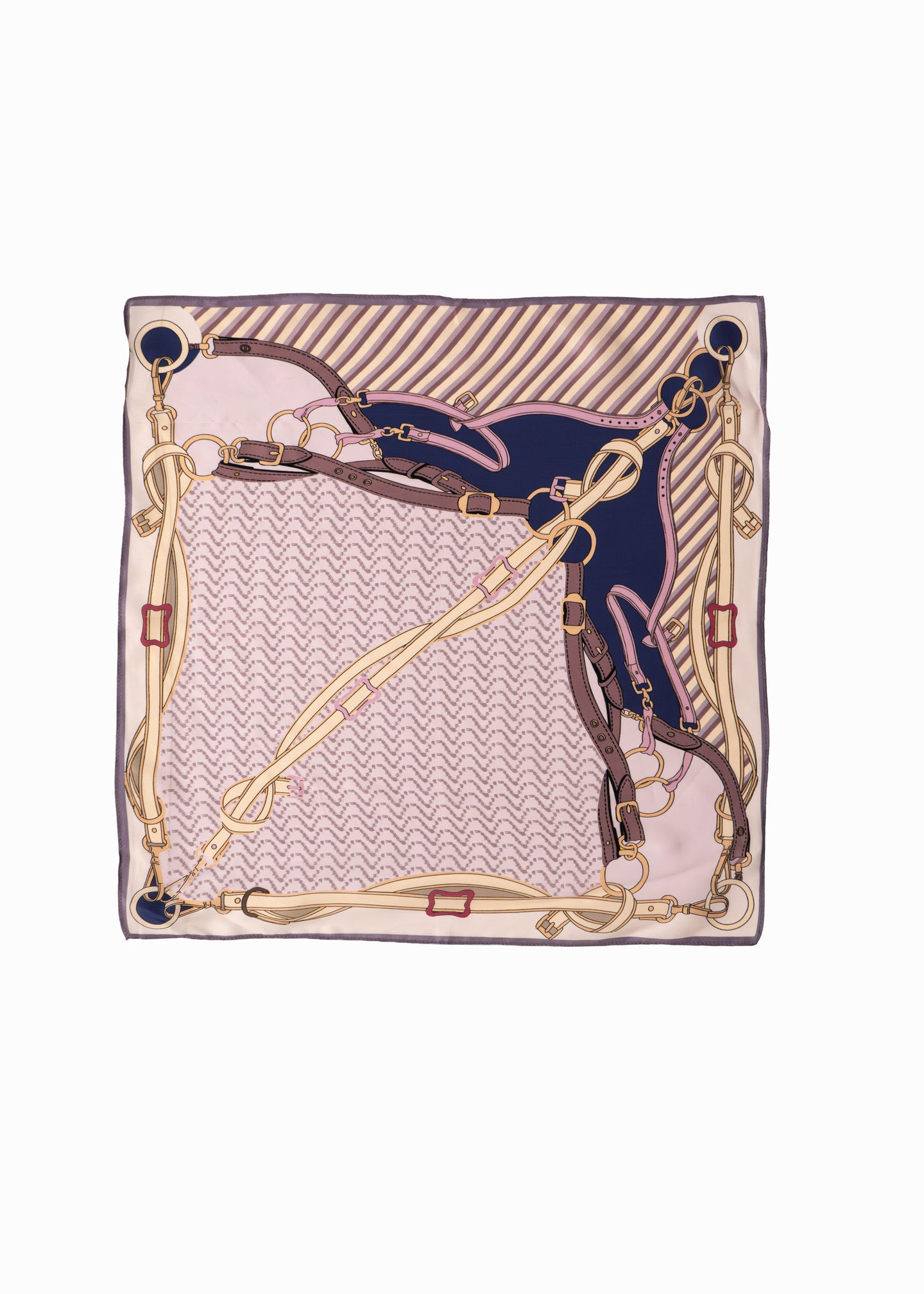 Lavender Stripes Silk Neckerchief