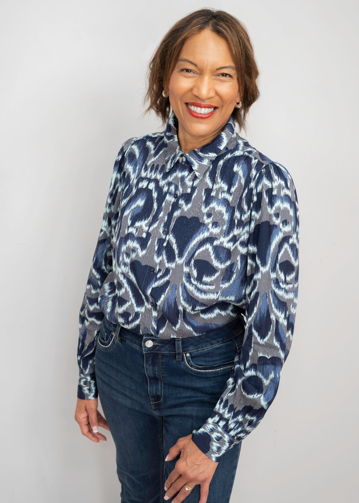 Yest - Ussia Warm Grey Blouse