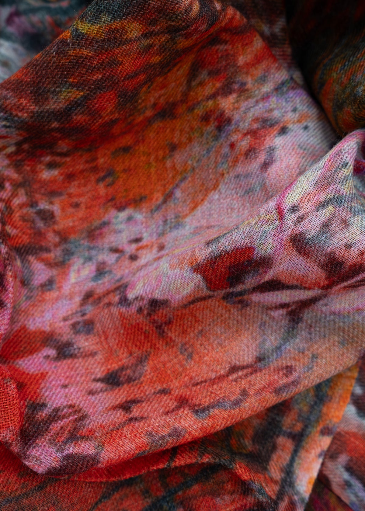 Woodland Canvas Merino Wool Scarf